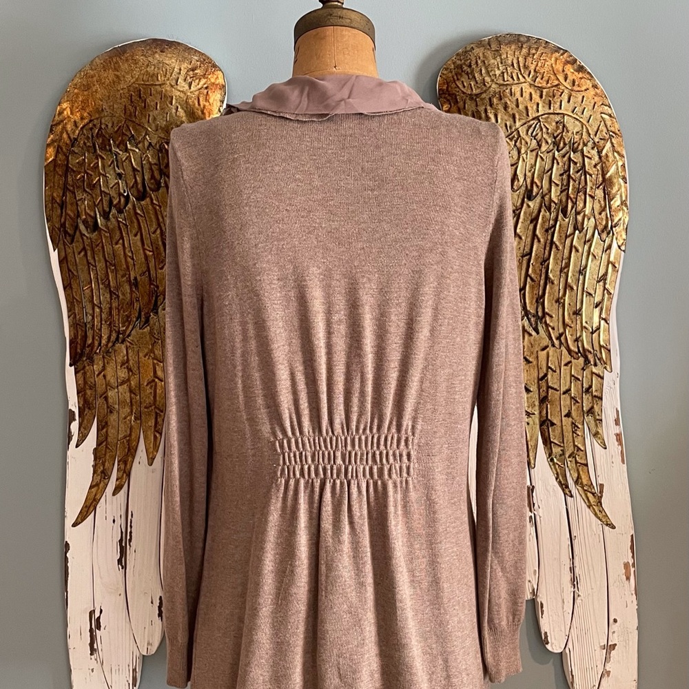 Elle Brown Ruffle Cardigan - Picture 2 of 3